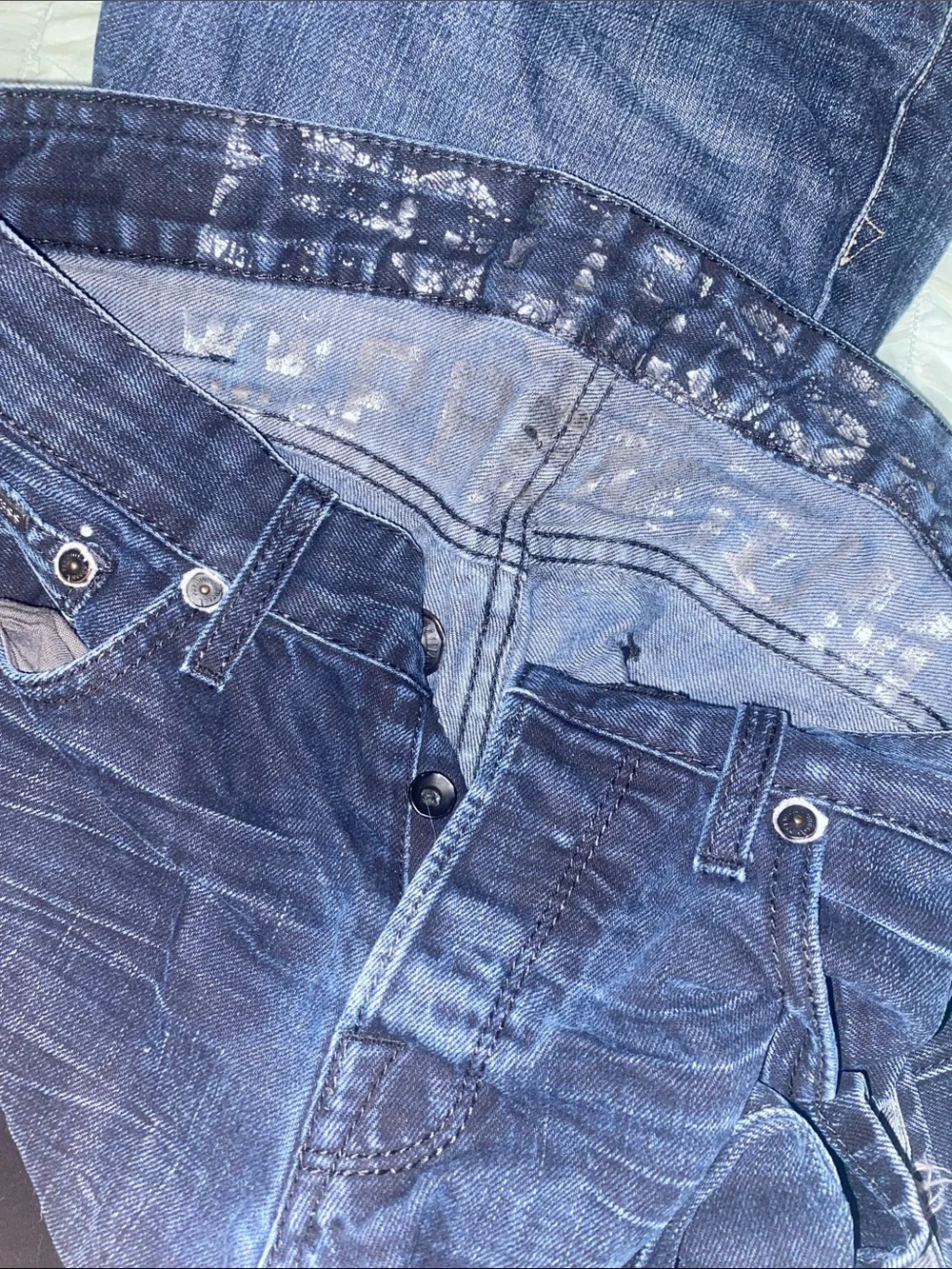 GUESS Men's Navy Slim Straight Jeans